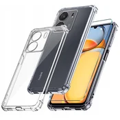 shumee Ovitek za Xiaomi Redmi 13C 4G/Poco C65, prozoren, odporen na udarce, zadnja stran + steklo