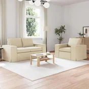Set sofe 2 pcs Krema 162 x 80 x 82 cm tkanina