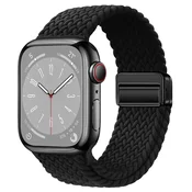 INF Zvezdni najlonski pleteni pašček za uro Apple Watch Black S, (21690699)