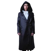 BIBI SAKALIEVA Prehoden plašč Black Long Hooded Trench Coat črna