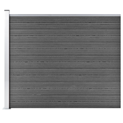vidaXL Ograjni panel WPC 175x146 cm črn
