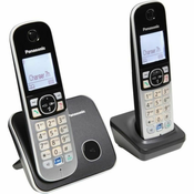 Panasonic KX-TG6812FRB telefon DECT telefon Identifikacija poziva Crno, Srebro