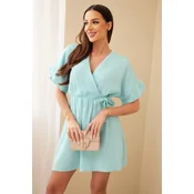 Kesi Włoski Muslin dress with waist mint