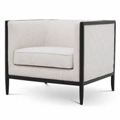 Casa Padrino Luxury Living Room & Hotel Armchair Cream/Black 78 cm - Luxury Furniture