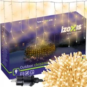 Zunanje novoletne lučke zavesa 100 LED toplo bela 8 funkcij 4m