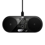 shumee Dual QI brezžični polnilnik z zaslonom USB-C 20W - črn