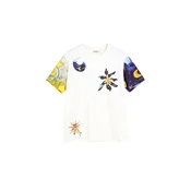 Desigual Majica Cosmos nočno modra/limona/bela