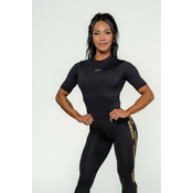 Nebbia Workout Jumpsuit INTENSE Focus Black/Gold S Fitnes hlače