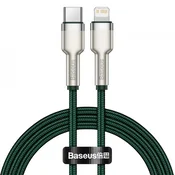 Punjac i podatkovni 20W USB-C na Lightning kabel Baseus Cafule Series Metal - 480Mbps - 1m - dark green