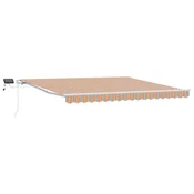 Vidaxl Vlečna tenda večbarvno 400 x 300 cm Tkanina in aluminij