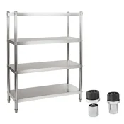 Royal Catering Kuhinjski regal iz nerjavečega jekla 120 x 48,5 x 155 cm