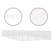 Vanjski kavez za pse srebrni 8 x 16 x 2 m od pocincanog celika
