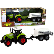 slomart LEAN TOYS Traktor z dvema prikolicama (zrnca/cisterna)