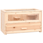 shumee Kletka za hrčke 60x30x35 cm trden les jelke