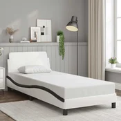 Okvir za krevet Dover bijelo-crni 90 x 200 cm umjetna koža