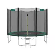 Songmics Trampolin okrogel trampolin z varnostno mrežo 305x256 cm zelena