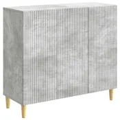 Vidaxl Strani šal Betonsko siva 89 x 34,5 x 80 cm Inženirski les