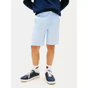 Tommy Hilfiger Kratke hlače iz tkanine 1986 Essential KB0KB09641 Svetlo modra Regular Fit