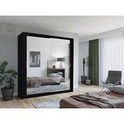 Garderobna omara Lux 203 cm - črna