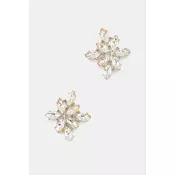 Lilou ženski pozlačeni uhani iz brušenega stekla Glamour