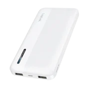 shumee LogiLink prenosna baterija 10000 mAh bela USB-C + 2x USB-A hitro polnjenje LED