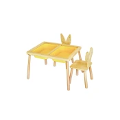 Hanah Home Deciji sto i 2 stolice, Žuti