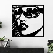 Wallity Zidna dekoracija Miami Beach, 50 x 49 cm, Crna