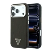 Maska Guess Kevlar Triangle Logo MagSafe za iPhone 17 Pro Max / 18 Pro Max braon