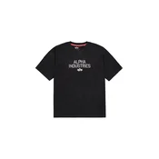 ALPHA INDUSTRIES Majica črna / bela