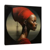Canvas Slika na platnu Dama u crvenom, Bez rama, 60x60 cm