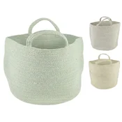 Košara za pohranu s ruckama COTTON HAVEN 35x35 cm - više boja Boja: Šedozelená