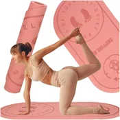 Northix Yoga jumping vadbena podloga zvočno izolirana nedrseča 127x63x0,6 cm roza