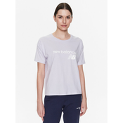 New Balance Majica Stacked WT03805 Vijolična Relaxed Fit