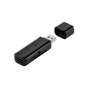 VIVANCO Universal USB 2.0 Cardreader Vivanco 36656 IT-USBCR za PC in MAC črna