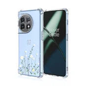 Prozoren ovitek White Flower za OnePlus 11 5G