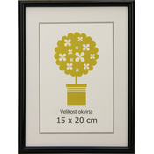 Karako Foto okvir 15x20 cm, plastika, namizni, stenski, 95 črn