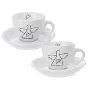 shumee 2x komplet skodelic za espresso kavo, komplet skodelic Angel za darilo