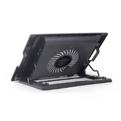 GEMBIRD NBS-1F17T-01 Postolje sa hladnjakom za laptop do 17 inca, 15cm ventilaror, podešavanje visine, LED