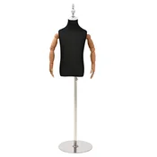 vidaXL Prilagodljiv maneken 120-150 cm z osnovo Uniseks PP Črna