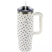Termovka s slamico MIAU - dots, 900 ml