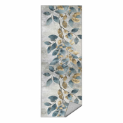 Svetlo moder/zlat pralen tekač 80x200 cm Golden Leaves – Mila Home
