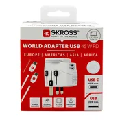 SKROSS Pro Light USB AC45PD World incl. USB-C cable white