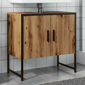 vidaXL Omarica za umivalnik artisan hrast 60x33x60 cm inž. les
