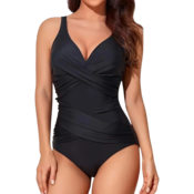 Smismivo Push Up Tummy Control Enodelne ženske kopalke - Navy blue kopalke, XL