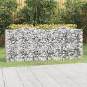 Lucna gabionska povišena gredica 200x50x100cm pocincano željezo