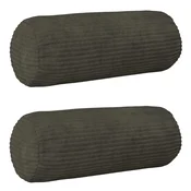 vidaXL Prevleka za blazino 2 pcs HEERLEN Antracit O 15 x 40 cm
