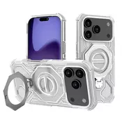 Hibridni ovitek Carbon Shield Pro za iPhone 17 Pro - white transparent