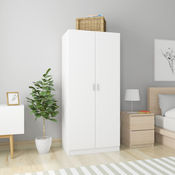 Den Garderobna omara bela 80x52x180 cm iverna plošca