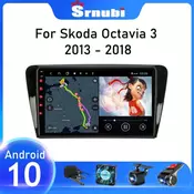 Srnubi Android 10 Car Radio For SKODA Octavia A7 2013 – 2018 Multimedia Video Player Navigation GPS 2 Din Stereo DVD Head unit