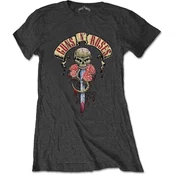 Guns N Roses Dripping Dagger Charcoal Grey M Ženske Majica